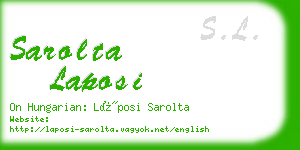 sarolta laposi business card